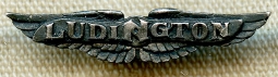 Ext Rare Ca 1930 Ludington Philadelphia Flying Service Lapel Wing Possibly for 1 Year Employment
