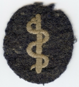 WWII Luftwaffe Medical Personnel Specialty Patch. Salty, Removed from Uniform