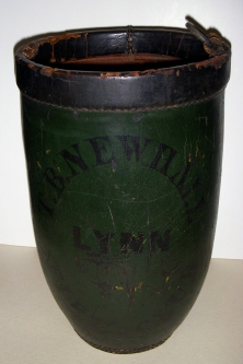 Extremely Rare 1820s Fire Bucket Named to Thos B. Newhall, Lynn Fire Club, Massachusetts