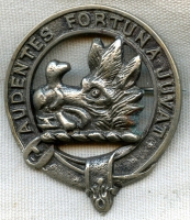 Ca. 1890's Scottish Clan Badge for Clan MacKinnon in Silver-Plated, Cast Nickel