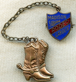 Great 1930's Madison Square Garden Rodeo Souvenir Pin