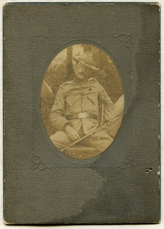 Great Pose! 1901 Nat. Guard 1st Inf. Regt. Co. A 2nd Lt. Frank E. Cummings of Portland, ME