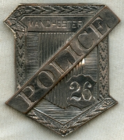 Great 1880's-90's Manchester, NH Police "Radiator" Badge