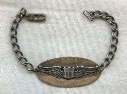1930s 10K Gold USAAF Pilot Bracelet from March Field, California