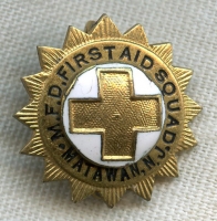 Circa 1930s Matawan, New Jersey First Aid Squad Member Lapel Pin