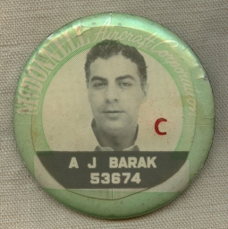 Rare WWII era McDonnell Aircraft Corporation Photo ID Badge