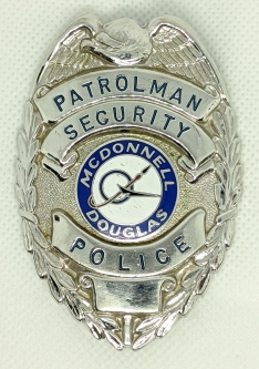 Nice Late 1960's McDonnell Douglas Security Patrolman Police Badge