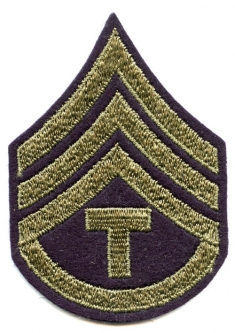 Small Mid-WWII US Army Rank Stripes for Technician Third Grade