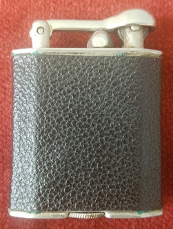 Cool 1920's MEB Diplomat Leather Wrapped Lift-Arm Lighter