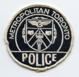 Circa 1980s Toronto (Canada) Metropolitan Police Patch