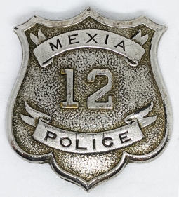 Great Early 1920's Mexia Texas Oil Boom Era Police Badge #12