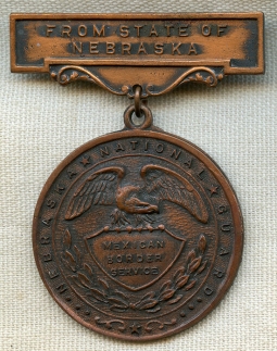 Mexican Border War Service Medal for Nebraska National Guard