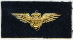 Mint, Beautifully Detailed 1930s Bullion USN Pilot Wing - Uncut & Unworn