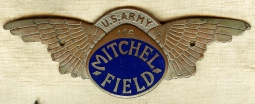 Great 1920s US Army Air Service Mitchel Field Vehicle Radiator Badge