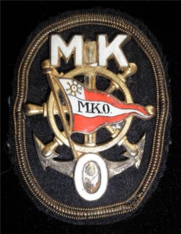 Circa 1890s - Early 1900s MKO Shipping Lines Cap Badge