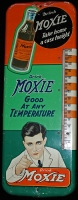 1920's - 30's Large Moxie Advertising Thermometer 'Good At Any Temperature' A Classic!
