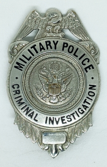 Rare Early, ca 1944, Pre - Standardization Military Police Criminal Investigation Badge. Classic WWI