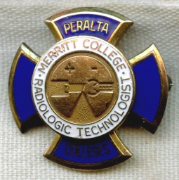 1980s Merritt College Radiologic Technologist Graduate Pin in 10K Gold Fill