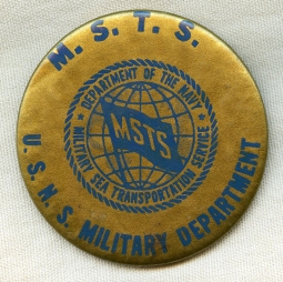 Korean War Era USN MSTS (Military Sea Transportation Service) US Naval Ship Military Dept Crew Badge