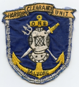 Nam Made Ca 1970 US Navy Harbor Clearance Unit 1 Pocket Patch