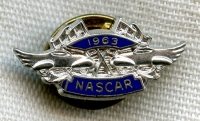 Scarce 1963 NASCAR (National Association for Stock Car Auto Racing) Member Lapel Pin