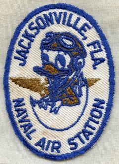 Great WWII Disney Design USN Jacksonville, Florida Naval Air Station Jacket Patch