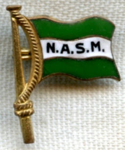 1920s NASM (Nederlandsch-Amerikaansche Stoomvaart-Maatshappij) Steamship Lines Lapel Pin