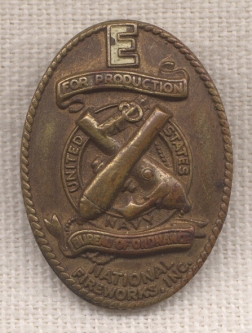Very Rare "E" Pin from National Fireworks Inc., W. Hanover, Massachusetts
