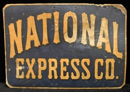 Rare 1870's - 1880's National Express Co. Call Card Lithographed Paper on Heavy Cardstock