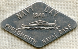 Cool 1948 Portsmouth Naval Base Aluminum Navy Day Token