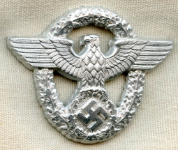 WWII Nazi Police or Field Police EM Hat Badge by CTD
