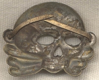 Early Nazi SS or Panzer Skull Badge for Visor Hat