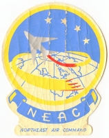 Late 1950s USAF Northeast Air Command Painted Vinyl Decal or Jacket Patch
