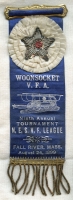 1899 Hand Tub Muster Ribbon for Woonsocket Rhode Island Vol. Fire Assoc. at Fall River