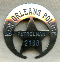 Beautiful Minty 1970 New Orleans, Louisiana Police Badge <p> NO LONGER AVAILABLE