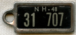 1948 New Hampshire DAV (Disabled American Veterans) Mini License Plate Key Tag (IdentoTag)