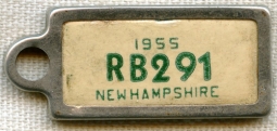 1955 New Hampshire DAV (Disabled American Veterans) Mini License Plate Key Tag (IdentoTag)