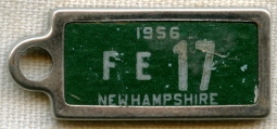 1956 New Hampshire DAV (Disabled American Veterans) Mini License Plate Key Tag (IdentoTag)