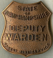 Minty 1950's - 60's New Hampshire Forest Fire Service Deputy Warden Badge