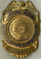 Rare 1930's New Hampshire Liquor Commission Special Agent Badge