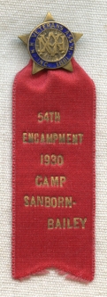 1930 Ribbon for 54th Encampment of New Hampshire Veterans' Association