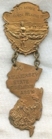 Wonderful 1906 New Jersey State Firemen's Assoc. Convention Badge from Atlantic City, NJ