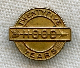 1946 Named 14K 25 Years of Service Pin from Hood Rubber Co.
