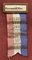 Rare WWII "Service Medal" (Welcome Home Ribbon) from Northbridge, Massachusetts in Original Envelope