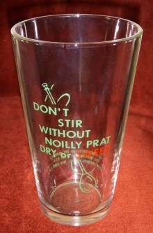 Great Mid-1950s Noilly Prat Vermouth Advertising Bar Glass