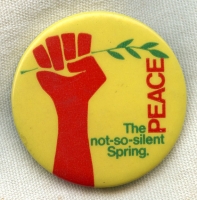 April 15, 1970 'Not So Silent Spring' Peace March Celluloid Pin