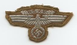Nice 1930s-WWII NSKK (German National Socialist Motor Corps) Bullion Sleeve Eagle Partial RZM Tag