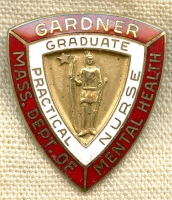 1930s Massachusetts Dept. of Mental Health (Gardner, MA) Nurse Graduation Pin