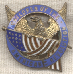 Numbered Children of the American Revolution Lapel Badge