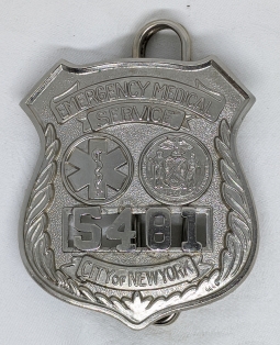 Ca 1980's - 90's City of New York Emergency Medical Service Badge #5481 by RK